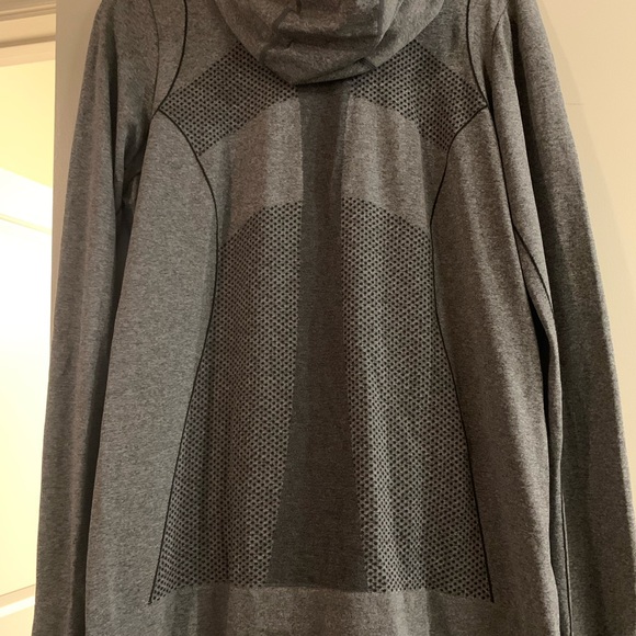 Zella Long sleeve running jacket with hood color grey size XL EUC. - Picture 2 of 3